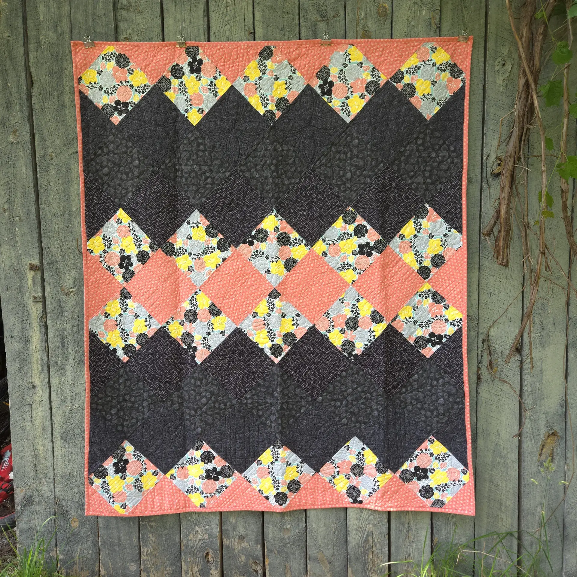 Computerized custom longarm quilting by Spencer Hatman in upstate New York, featuring precision stitching on one of Spencer's quilts