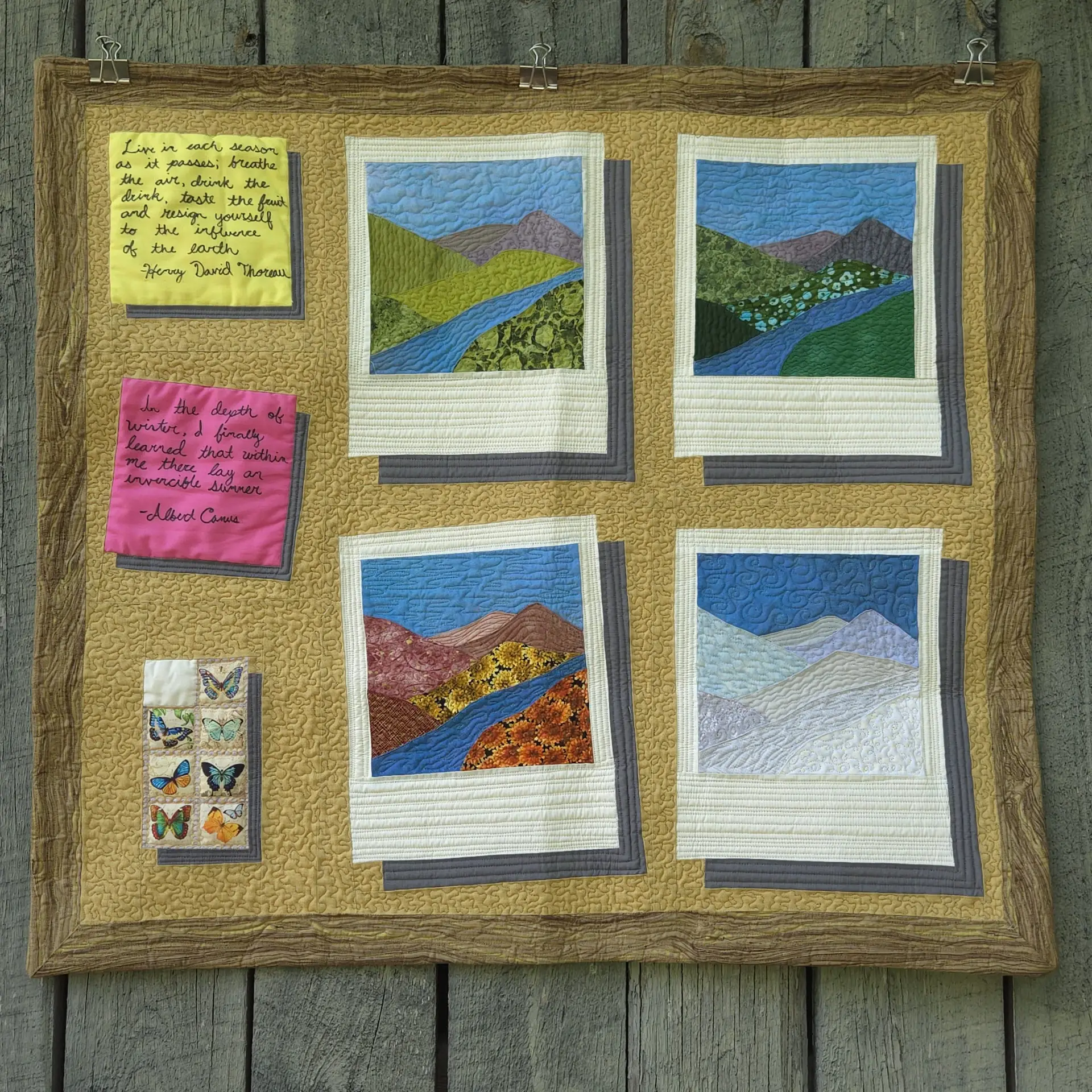 Free motion longarm quilting by Spencer Hatman in upstate New York, featuring precision stitching on one of Spencer's quilts